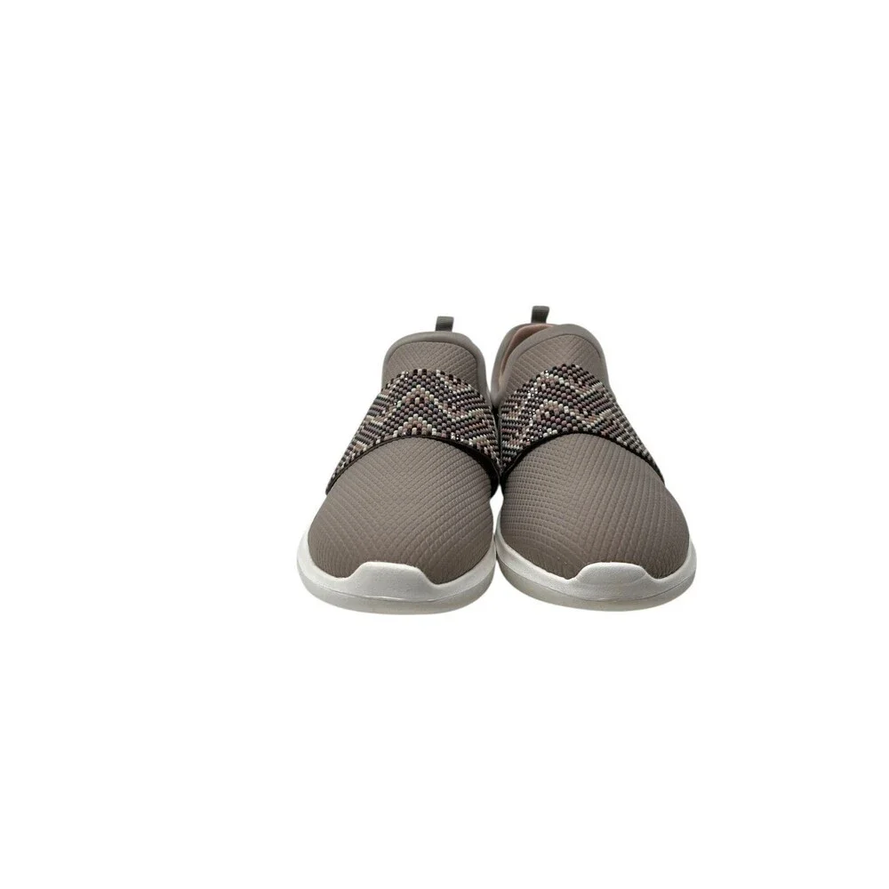 Clarks Shoes Women's Size 10 W Taupe Chevron Cloudsteppers Slip On